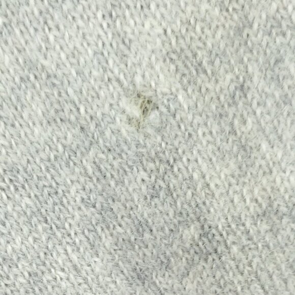 Lisa Todd 100% Cashmere Embroidered Evil Eye Rolled Hem Sweater M Gray/Blue - Picture 14 of 15